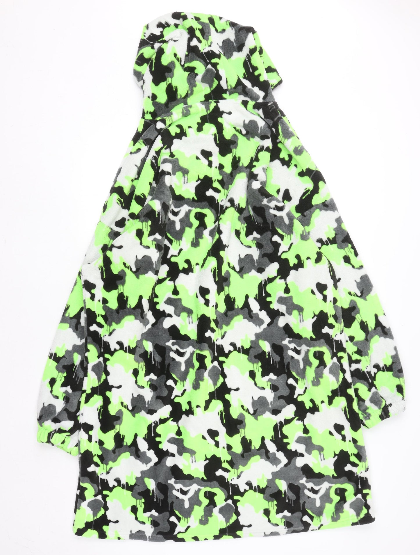 Next Boys Multicoloured Camouflage Fleece Hooded Nightshirt 14-16 Years