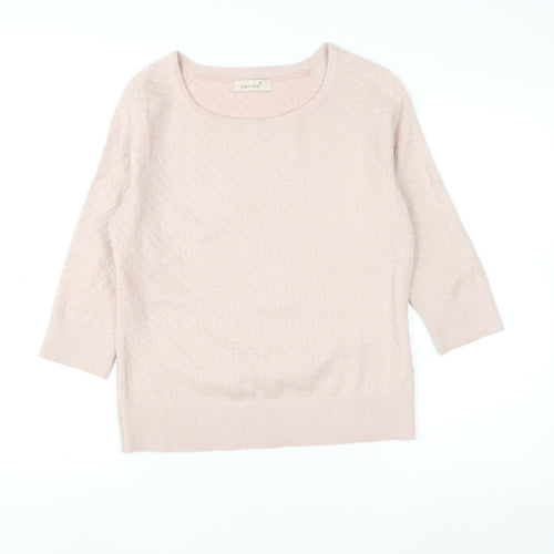 Marks and Spencer Women Pink Knit 3/4 Sleeve Pullover Jumper Size 12