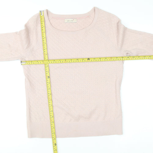 Marks and Spencer Women Pink Knit 3/4 Sleeve Pullover Jumper Size 12