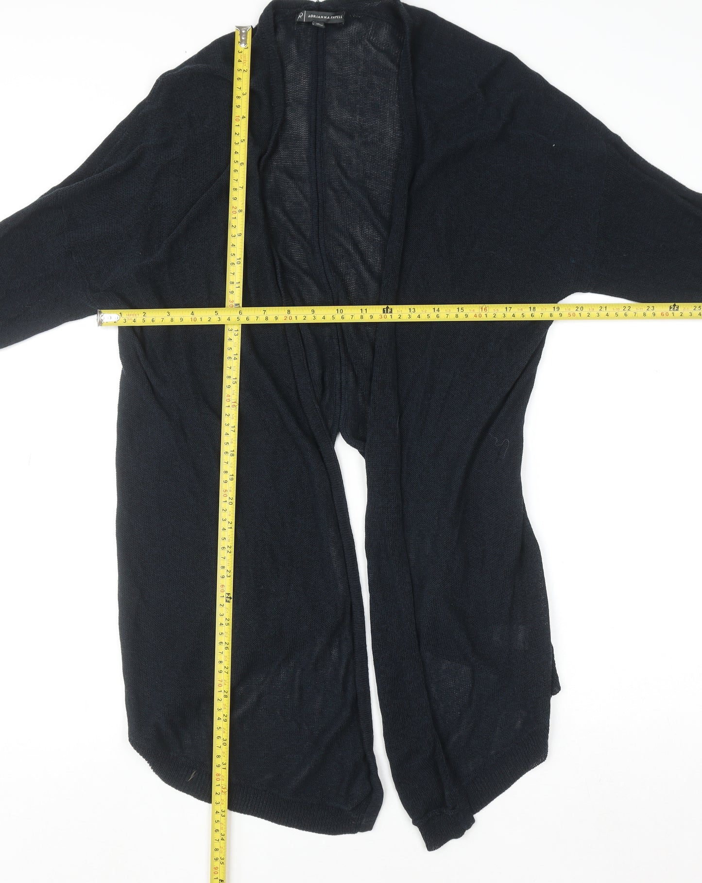 Adrianna Papell Women’s Black Knit Open Front Cardigan XL