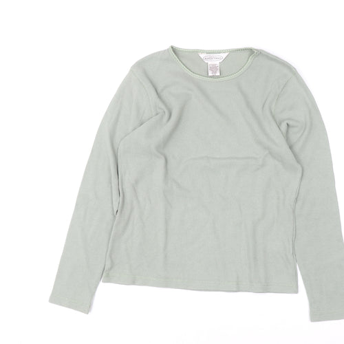 Northern Reflections Womens Green Cotton Knit Pullover Jumper Size S