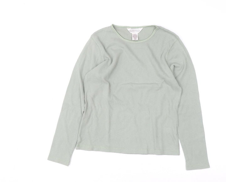 Northern Reflections Womens Green Cotton Knit Pullover Jumper Size S