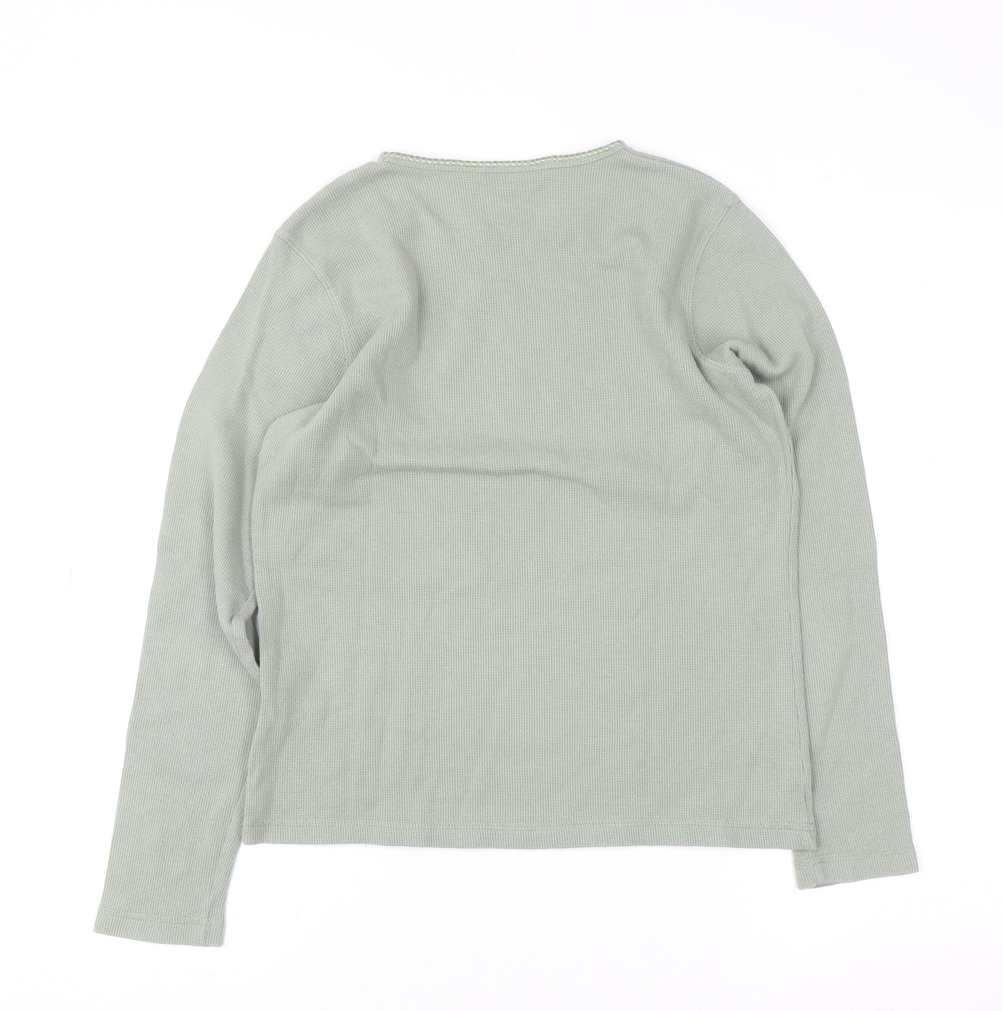 Northern Reflections Womens Green Cotton Knit Pullover Jumper Size S