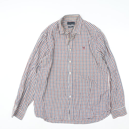 Viyella Men's Multicoloured Checked Cotton Button-Down Shirt Size L