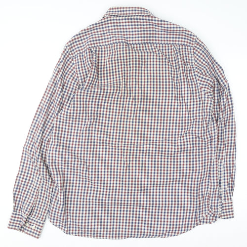 Viyella Men's Multicoloured Checked Cotton Button-Down Shirt Size L