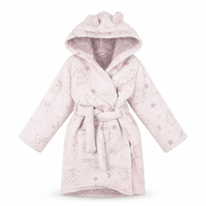 Marks and Spencer Girls Pink Peppa Pig Hooded Robe 2-3 Years Soft Fleece