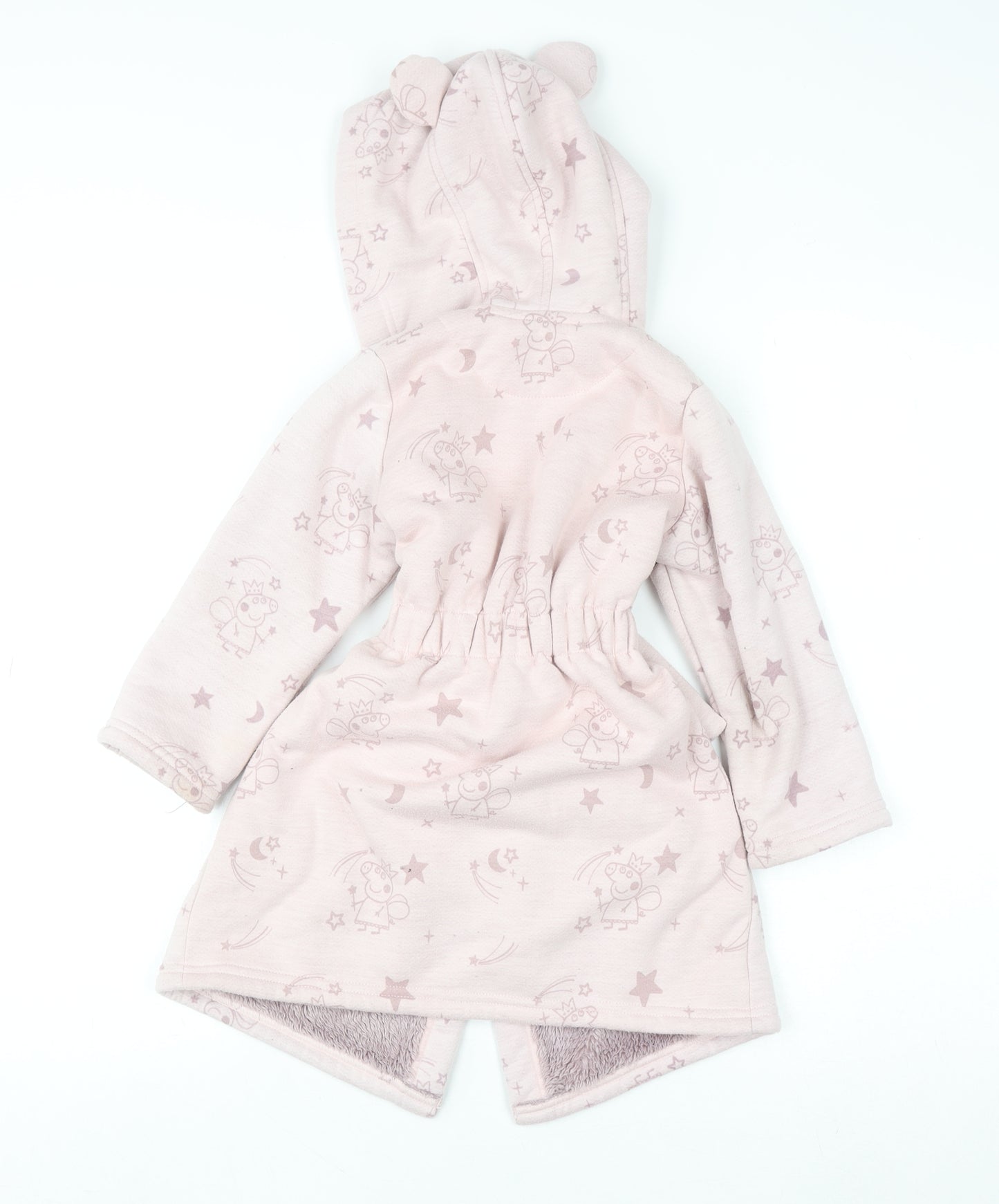 Marks and Spencer Girls Pink Peppa Pig Hooded Robe 2-3 Years Soft Fleece