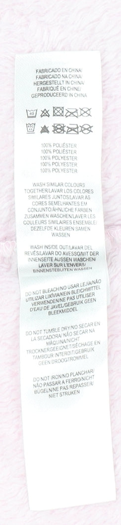 YD Girls Pink Hooded Fleece Robe 5-6 Years Belted Warm Winter Nightwear