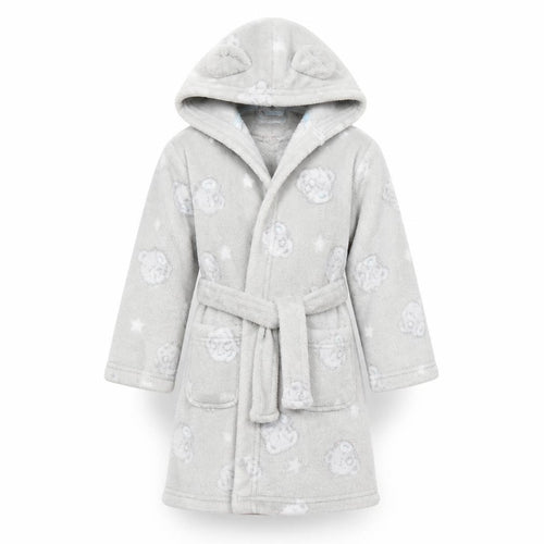 Marks and Spencer Girls Grey Me to You Hooded Fleece Robe 3-4 Years