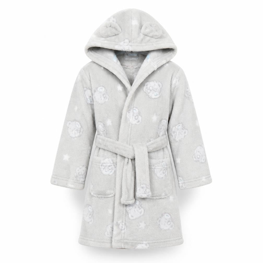 Marks and Spencer Girls Grey Me to You Hooded Fleece Robe 3-4 Years