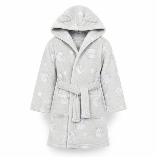 Marks and Spencer Girls Grey Me to You Hooded Fleece Robe 3-4 Years