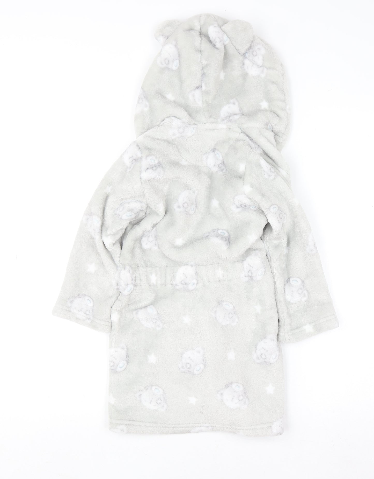 Marks and Spencer Girls Grey Me to You Hooded Fleece Robe 3-4 Years