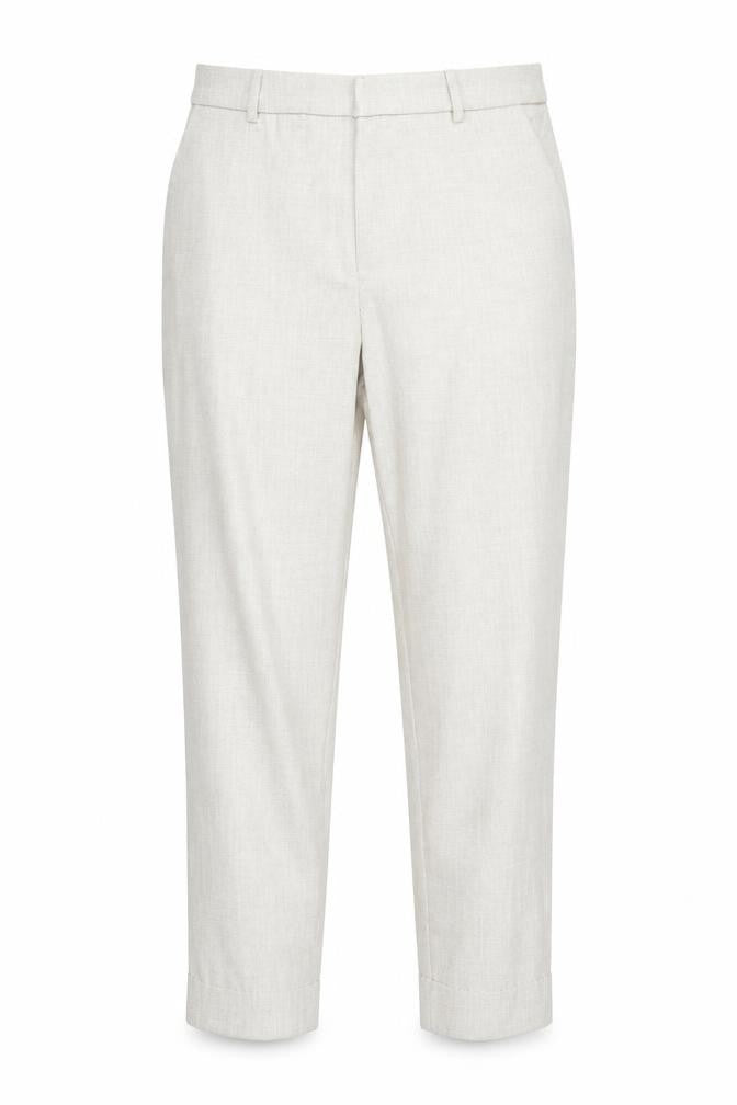 H&M Women’s Beige Dress Pants UK 4 Slim Fit Mid Rise Lightweight Trousers