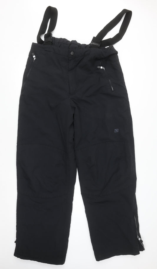 Rodeo Men's Black XL Waterproof Insulated Snow Pants Trousers