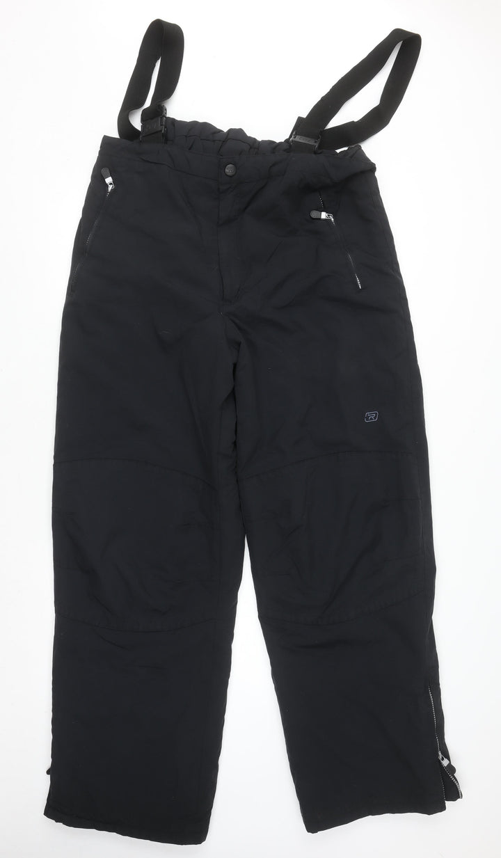 Rodeo Men's Black XL Waterproof Insulated Snow Pants Trousers