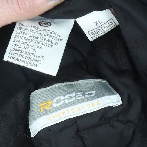 Rodeo Men's Black XL Waterproof Insulated Snow Pants Trousers