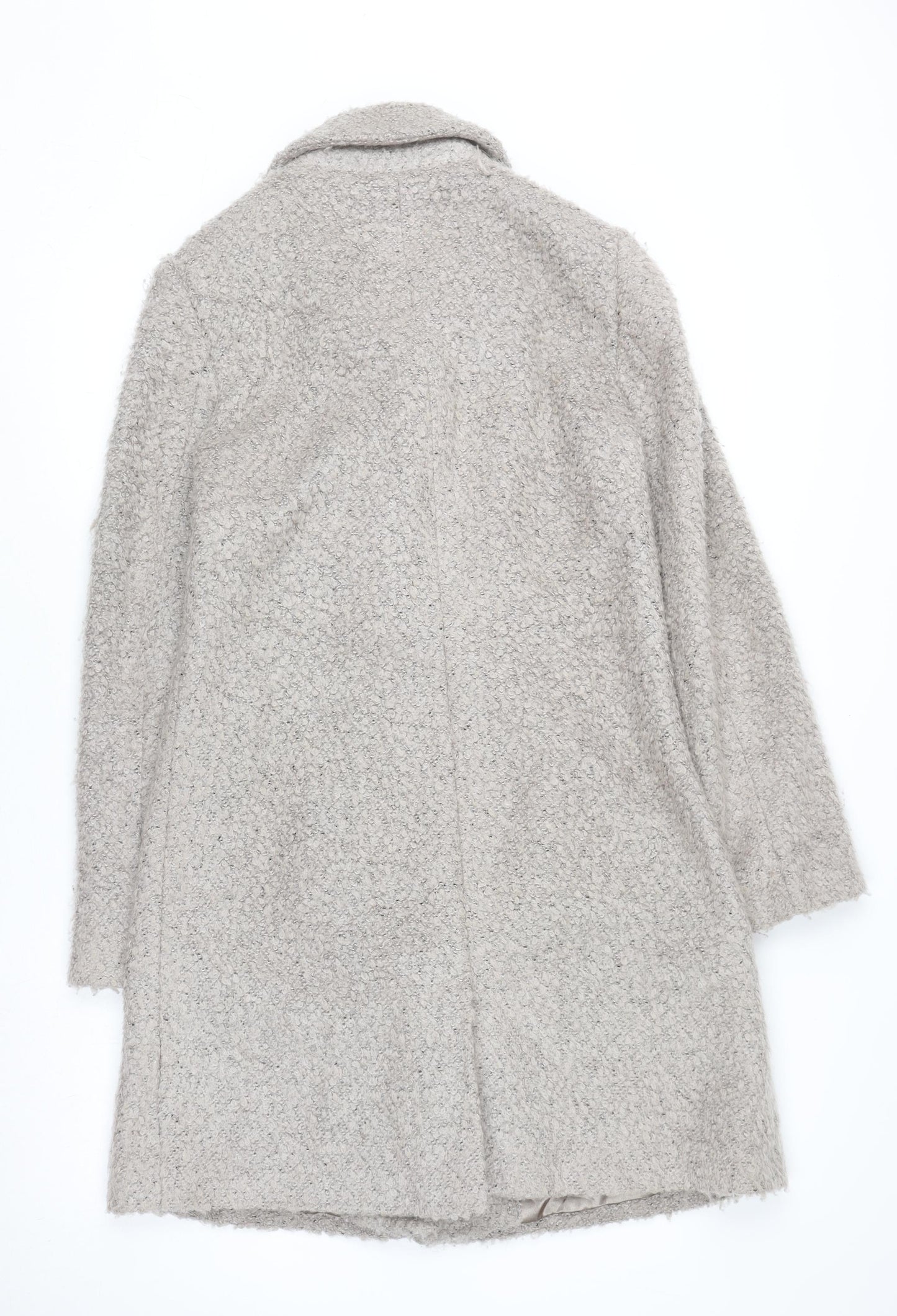 Laura Ashley Women’s Beige Wool Blend Long Coat UK 10 Classic Style