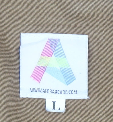 A for Arcade Womens Brown L Trench Coat Cotton Twill Mid-Length