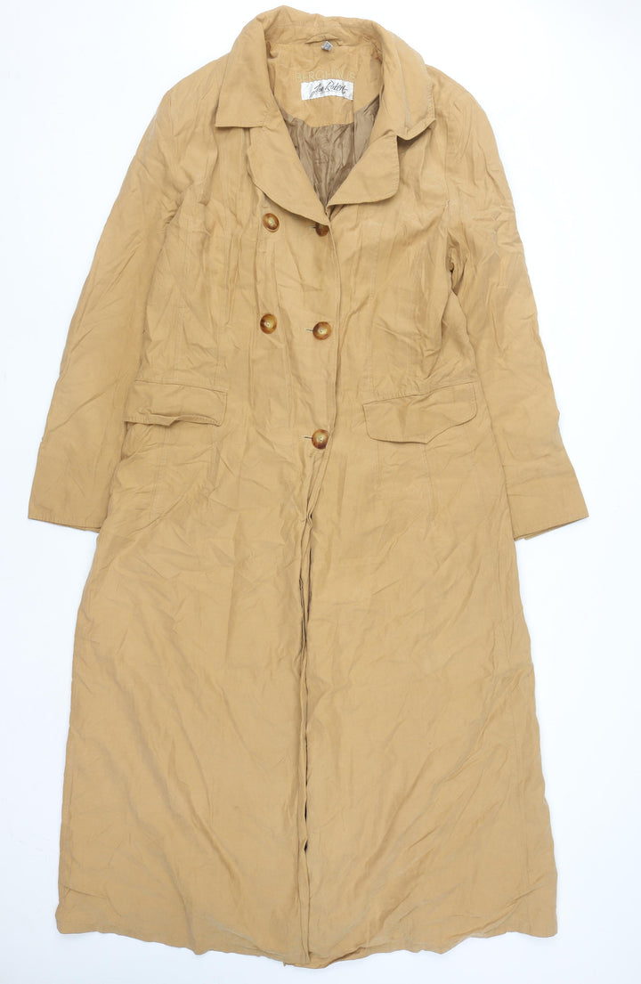 Berghaus Women’s Beige Long Cotton Trench Coat UK 14 Classic Style