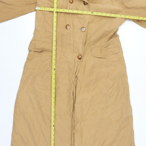Berghaus Women’s Beige Long Cotton Trench Coat UK 14 Classic Style