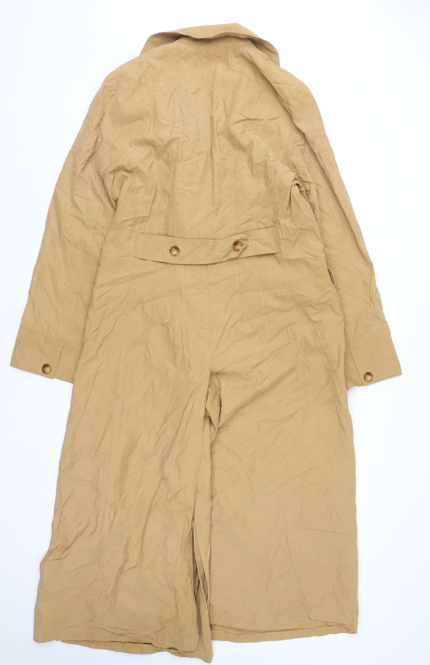 Berghaus Women’s Beige Long Cotton Trench Coat UK 14 Classic Style