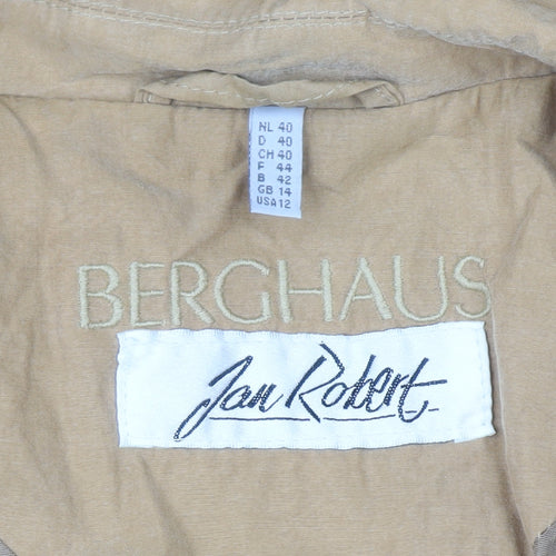 Berghaus Women’s Beige Long Cotton Trench Coat UK 14 Classic Style