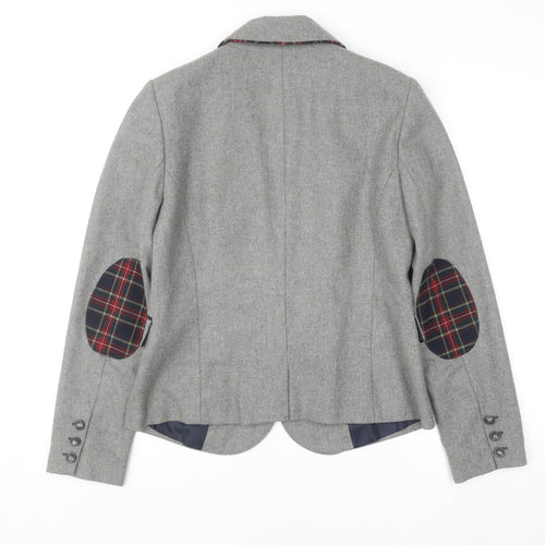 Atmosphere Women's Grey Tweed Blazer Size 14 Classic Work Jacket