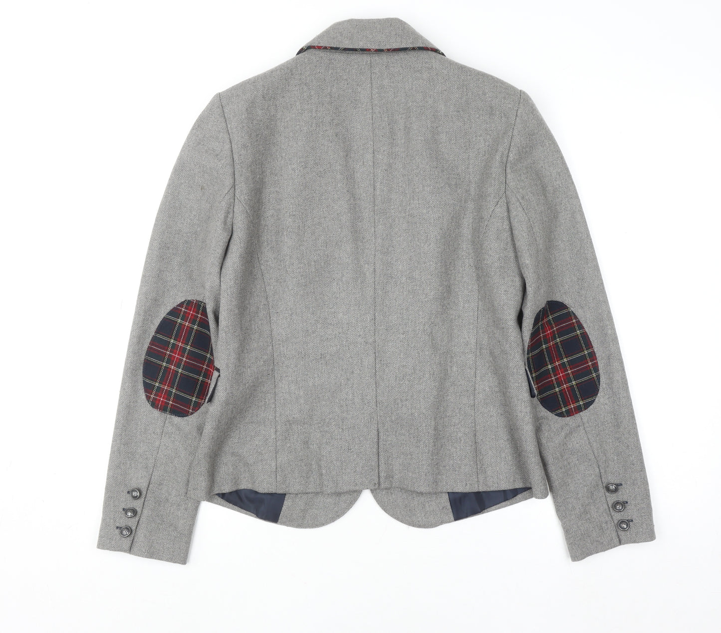 Atmosphere Women's Grey Tweed Blazer Size 14 Classic Work Jacket