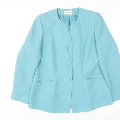 Eastex Women's Blue Polyester Blazer Jacket Size 14