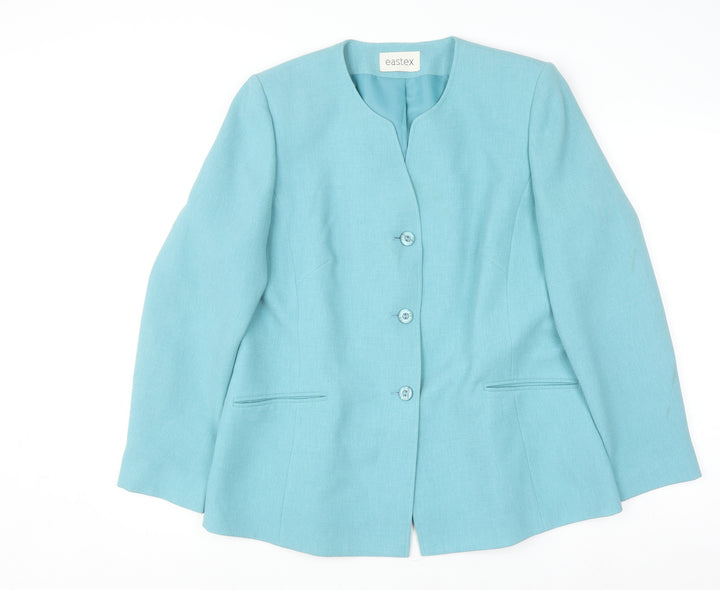 Eastex Women's Blue Polyester Blazer Jacket Size 14