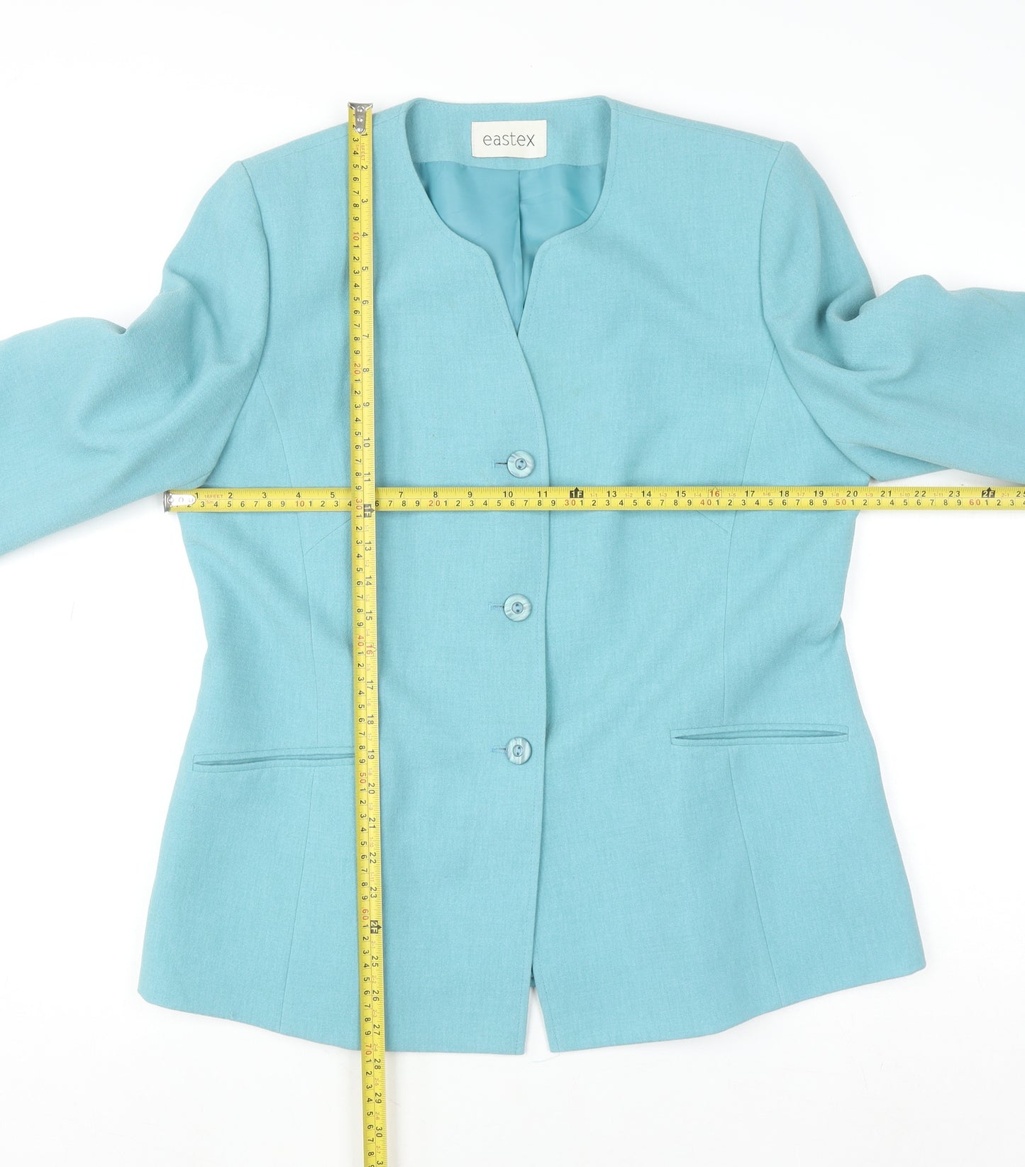 Eastex Women's Blue Polyester Blazer Jacket Size 14