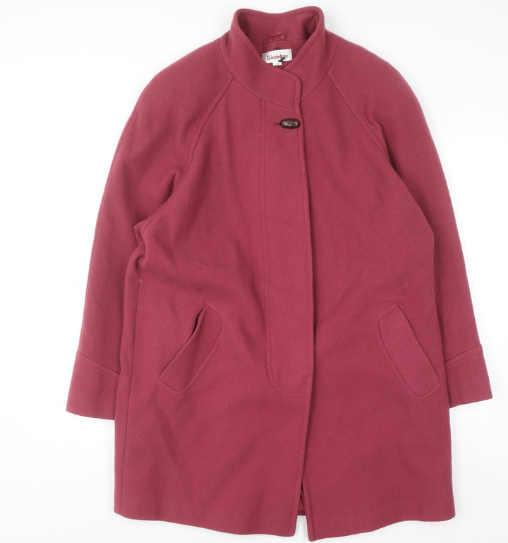 Kaleidoscope Women's Purple Wool Mid-Length Overcoat Size 12
