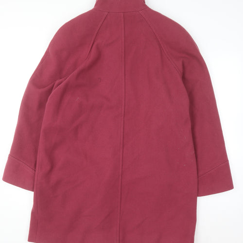 Kaleidoscope Women's Purple Wool Mid-Length Overcoat Size 12