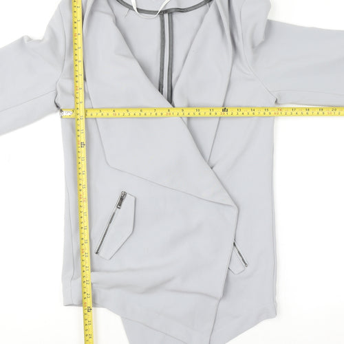 Dorothy Perkins Women's Grey Size 10 Open Front Zip Cardigan