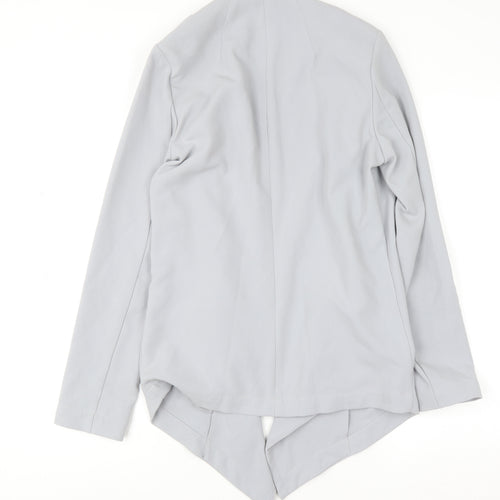 Dorothy Perkins Women's Grey Size 10 Open Front Zip Cardigan