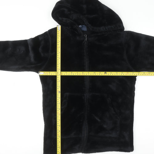Mountain Warehouse Women Black Full Zip Fleece Hoodie UK 10