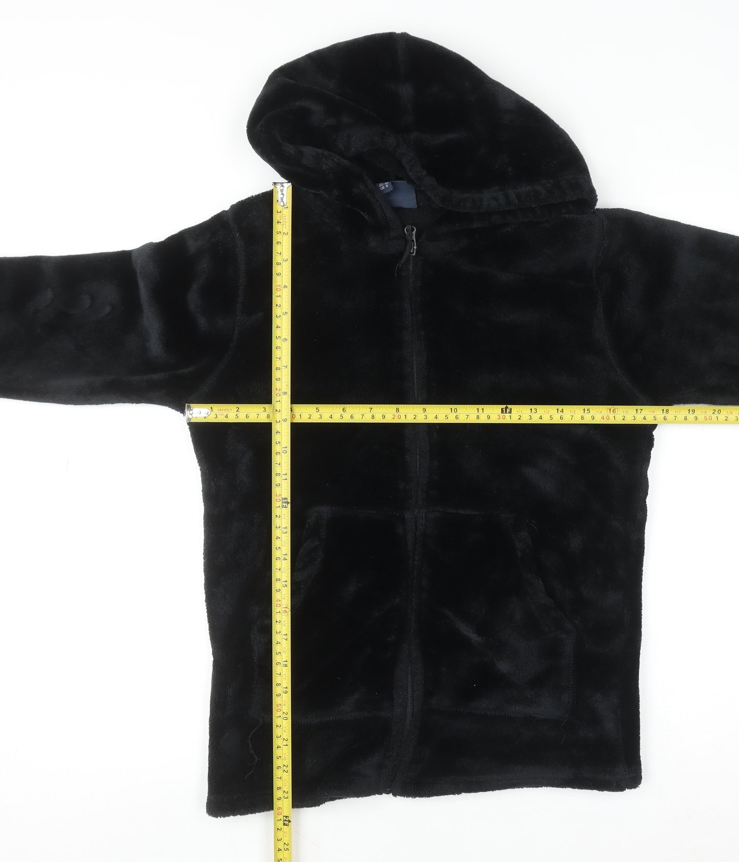 Mountain Warehouse Women Black Full Zip Fleece Hoodie UK 10