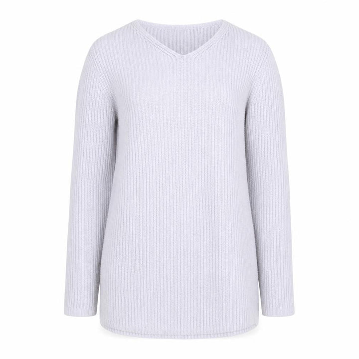 Debenhams Women’s Ivory Cotton V-Neck Chunky Knit Jumper Size 10