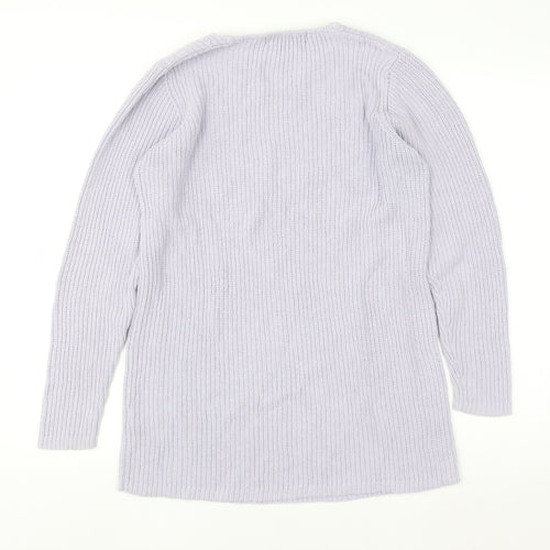 Debenhams Women’s Ivory Cotton V-Neck Chunky Knit Jumper Size 10