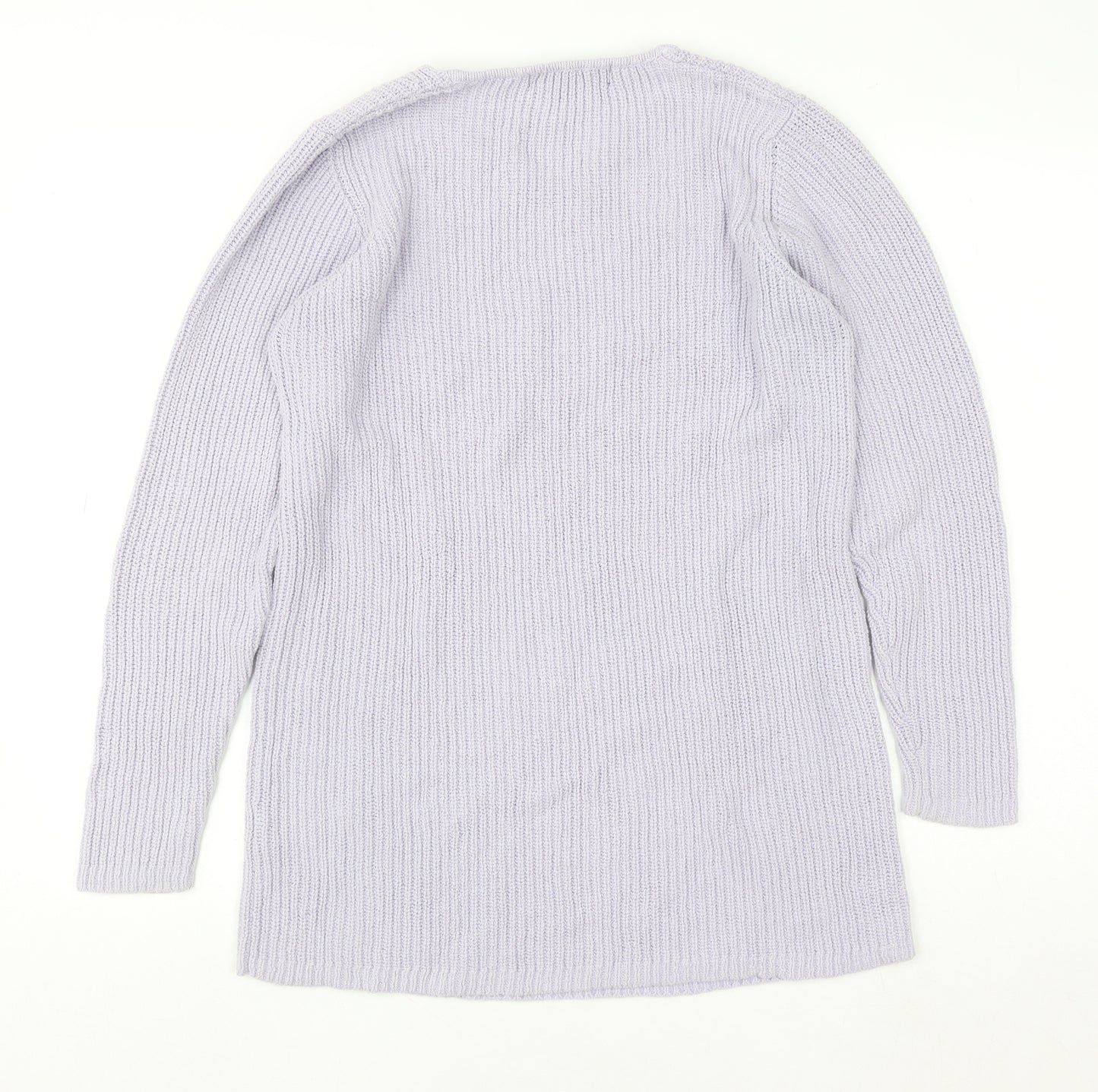 Debenhams Women’s Ivory Cotton V-Neck Chunky Knit Jumper Size 10