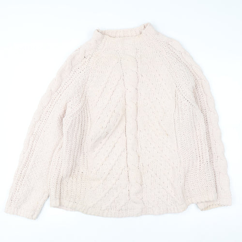 Marks and Spencer Women’s Beige Cable Knit Pullover Jumper L