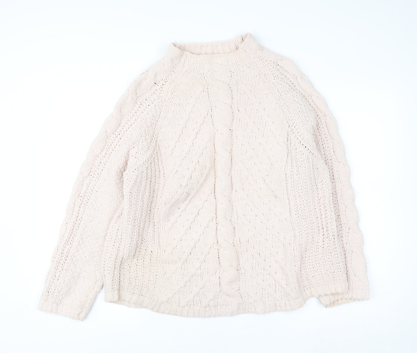 Marks and Spencer Women’s Beige Cable Knit Pullover Jumper L