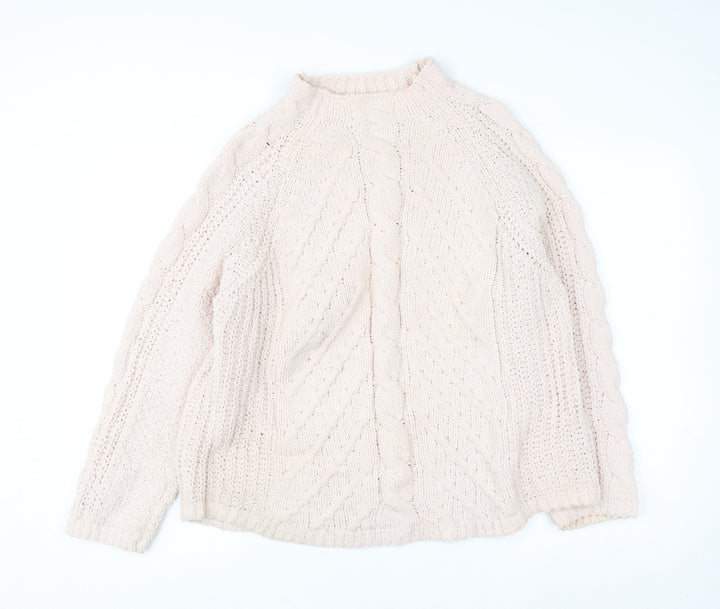 Marks and Spencer Women’s Beige Cable Knit Pullover Jumper L