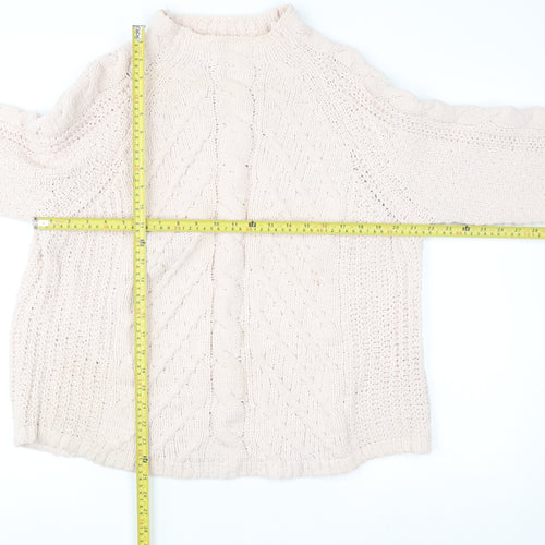 Marks and Spencer Women’s Beige Cable Knit Pullover Jumper L