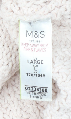 Marks and Spencer Women’s Beige Cable Knit Pullover Jumper L