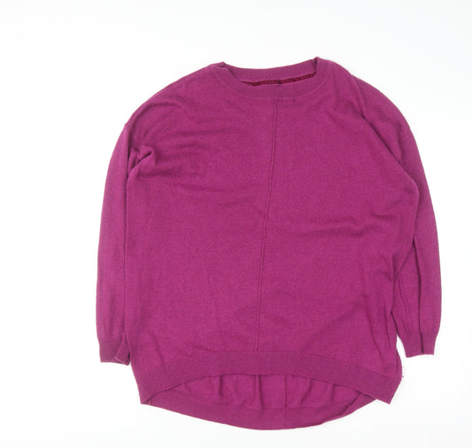 RJR John Rocha Womens Purple Long Sleeve Knit Cardigan Size 14