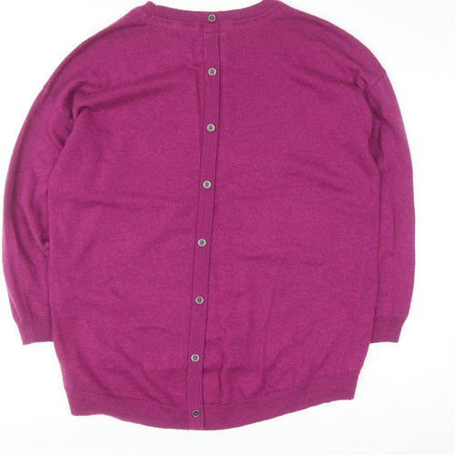 RJR John Rocha Womens Purple Long Sleeve Knit Cardigan Size 14