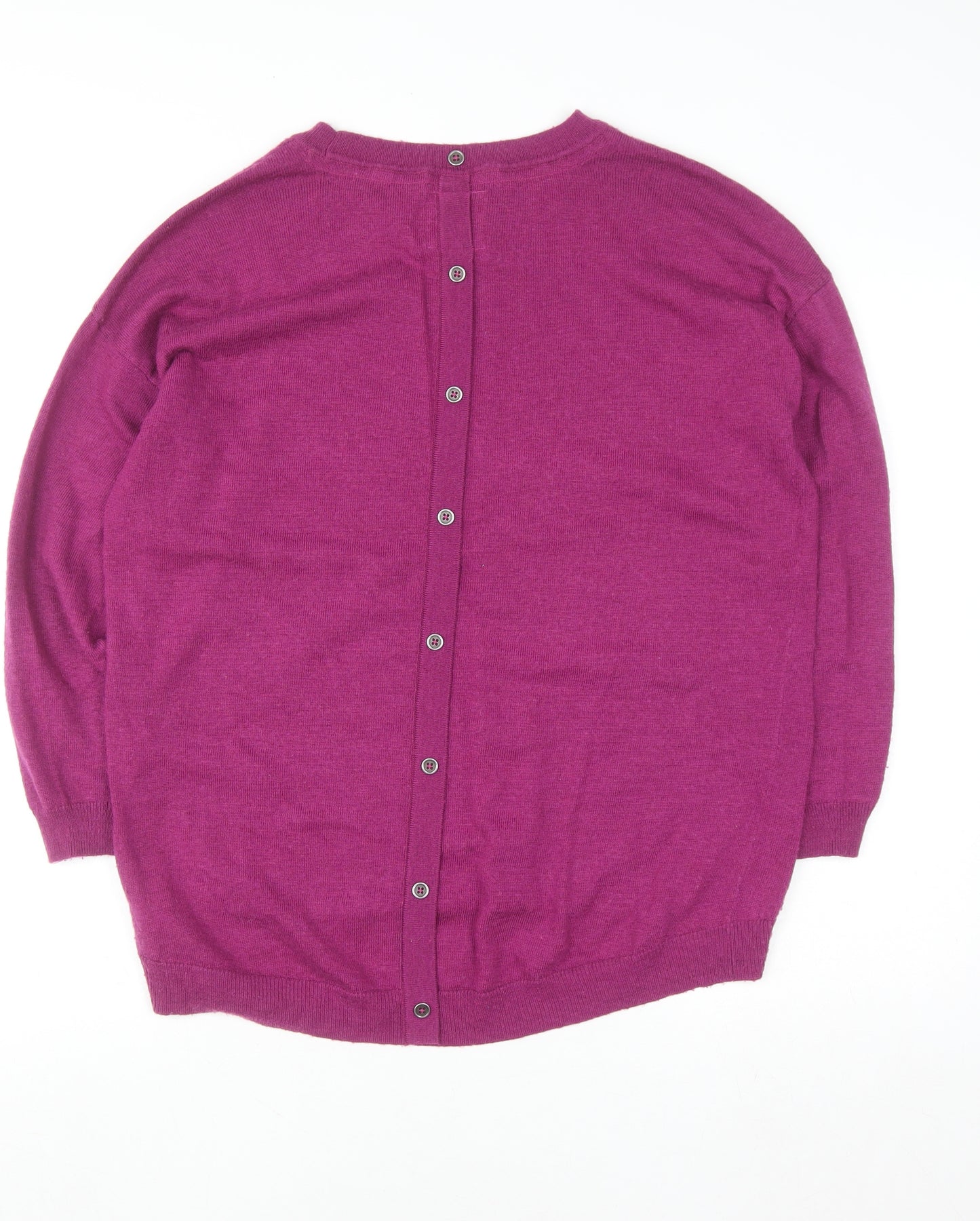 RJR John Rocha Womens Purple Long Sleeve Knit Cardigan Size 14