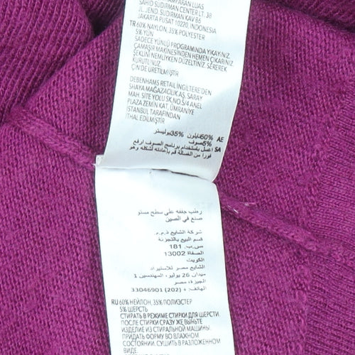 RJR John Rocha Womens Purple Long Sleeve Knit Cardigan Size 14
