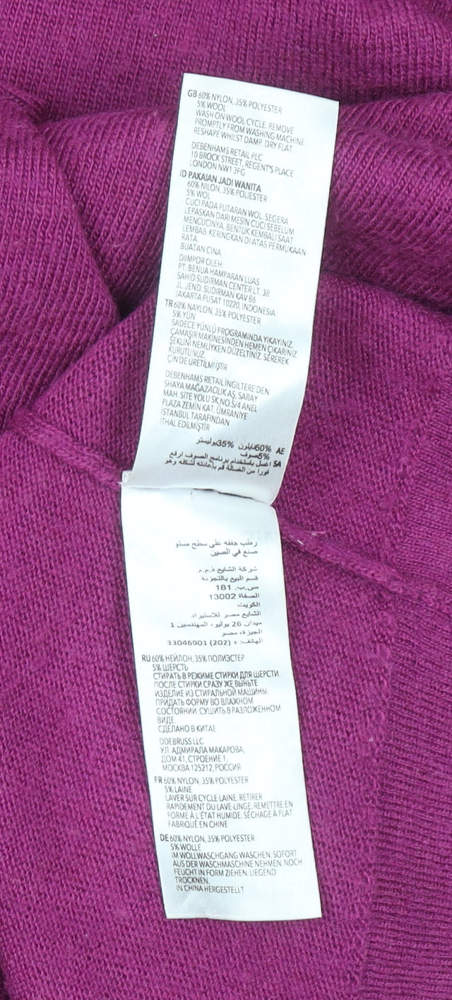 RJR John Rocha Womens Purple Long Sleeve Knit Cardigan Size 14